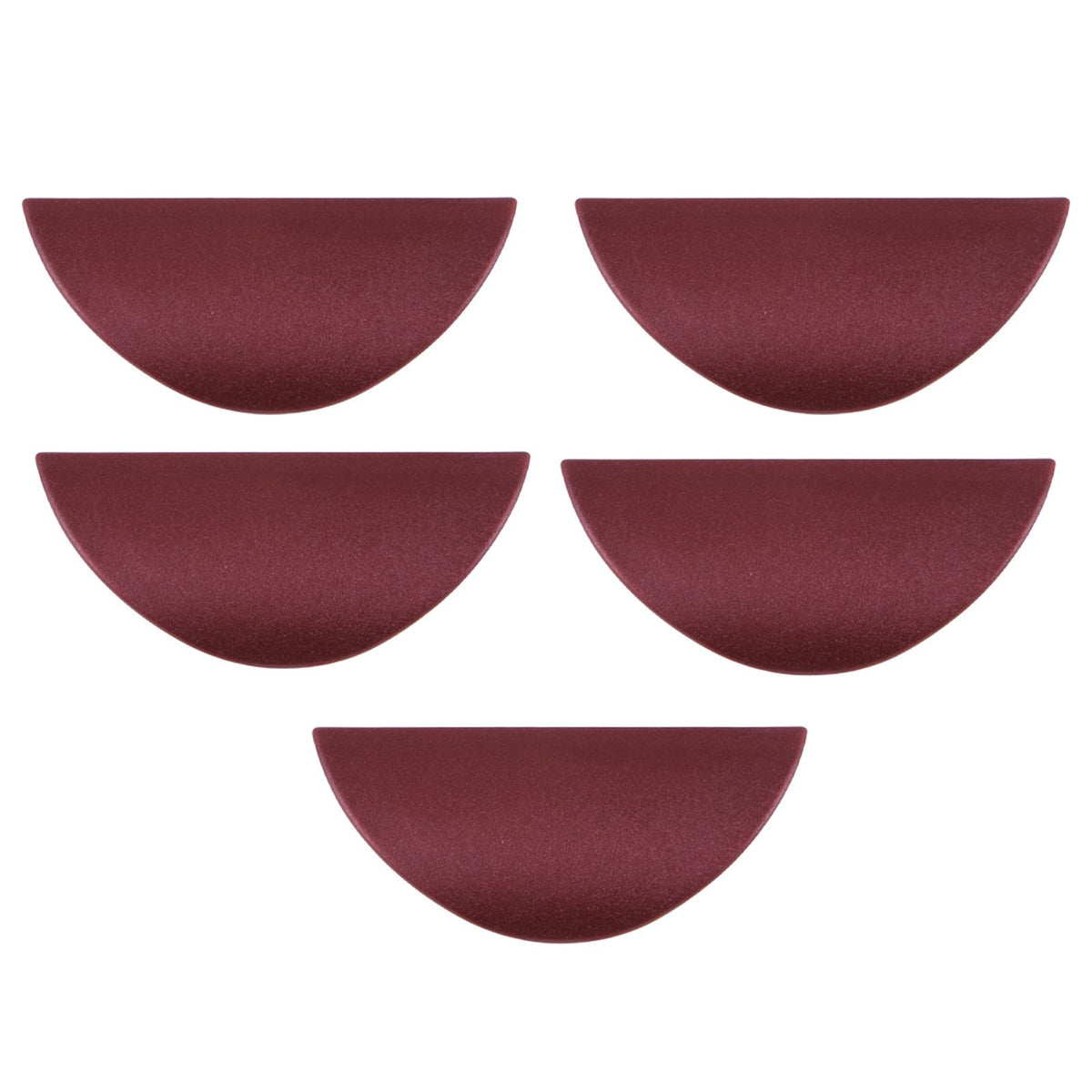 Maxbell 5Pcs Drawer Handle Helper Self Adhesive PP Stick Knobs for Dressers Wardrobe Red