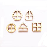 Maxbell 50pcs Set Unpainted Wooden Fairy Windows Shape Craft Embellishments Decor