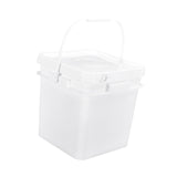 Maxbell Square Bucket Lightweight Versatile Food Storage Container for Home Painting White