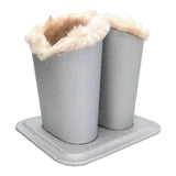 Maxbell Eyeglasses Holder Stand Stylish Glasses Stand Case for Home Office Men Women Silver