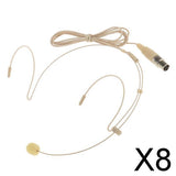 Maxbell 8xProfessional Ear Hook Wired Headset / Headworn Microphone Skin Color 4Pin
