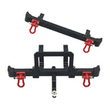 Maxbell 2 Pieces 1/12 RC Front Rear Bumper Upgrade Part for MN82 LC79 RC Crawler DIY black