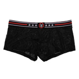 Maxbell Mens Sexy Mesh See Through Flower Boxer Briefs Underwear Black M - Aladdin Shoppers
