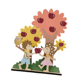 Fall Thanksgiving Wood Tree Ornament Wood for Door Yard Living Room Festival Style A