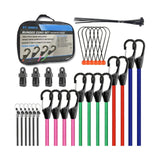 Maxbell Bungee Cords Versatile Sturdy Bungee Straps with Hooks for Bike Camping Cart 38pcs