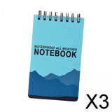 Maxbell 3xSpiral Notebook Writing Pads Pocket notebook for Office Stationry blue