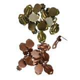 Maxbell 24x Clip On Earring with Pad for Gluing Finding Jewelry Making Bronze&Copper