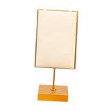 Maxbell Necklace Stand Elegant Creative Jewelry Display for Tabletop Bedroom Counter Beige 13cmx6cm