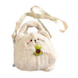 Maxbell Plush Crossbody Bag Plush Bag for Women Girl Comfortable Casual Shoulder Bag Khaki