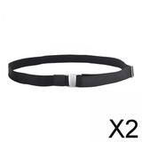Maxbell 2xShirt Stay Belt Women Men Elastic Non Slip Wrinkle Resistance Band Belt Thickened Buckle