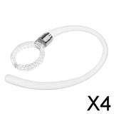 Maxbell 4xEar Hooks Loop Clip for iPhone Samsung Motorola Bluetooth Headset 11mm B Clear