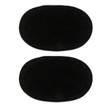 Pair of Suede Fabric Pre-Punched Patches For Alterations Repair Decorations Clothing DIY Black