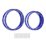 Maxbell 4 Pieces Wheel Reinforcement Rings for 1/4 Motorcycle Promoto Accessories Blue
