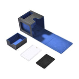 Maxbell Trading Card Deck Box Protection Trading Cards Case Sleeved Card Storage Box Blue Black