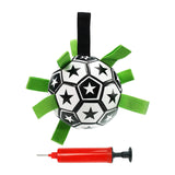 Maxbell Maxbell Dog Toys Soccer Ball with Straps Durable Dog Balls Tabs Puppy Training Star