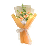Maxbell Crochet Flower Bouquet Tabletop for Anniversary Photography Props Engagement Yellow