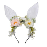 Maxbell Maxbell Easter Bunny Ears Headband Hair Hoop for Carnival Stage Performances Cosplay White