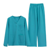 Maxbell Scrubs Set with Pants Breathable Doctor Costume Comfortable Top and Pant Set female XL