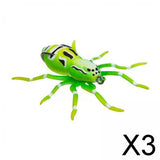 Maxbell 3xArtificial Web Spider Baits 7.5cm 3D Simulation Spider Soft Lures for Salmon Green