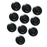 Maxbell 10 Pieces Nylon Mobility Wheels Kit Replacement for Ellipticals Multipurpose 62x23mm