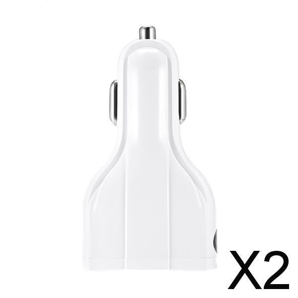 Maxbell 2x3.0 Car Fast Charger 3USB Car Charger Support Simultaneous Output White