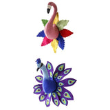 2x Cute Animals Head Nursery Room Wall Hanging Toy Doll Decor