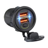 Maxbell Motorcycle USB Charger QC 3.0 Fast Charging Ktuqc for Smartphone Cameras