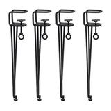 Maxbell Table Leg U Shaped DIY Parts Dining Desk Leg for NightStand Living Room Home 4pcs 45cm