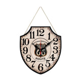 Vintage Wall Clock Crafts Ornament Wood Clock for Home Use Farmhouse Bedroom White