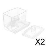 Maxbell 2xClear Acrylic Cotton Swab Cosmetic Makeup Case Storage Holder Box A