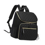 Maxbell Insulated Cooler Breastmilk Bag Portable Diaper Organizer for Outdoor Travel Black Golden