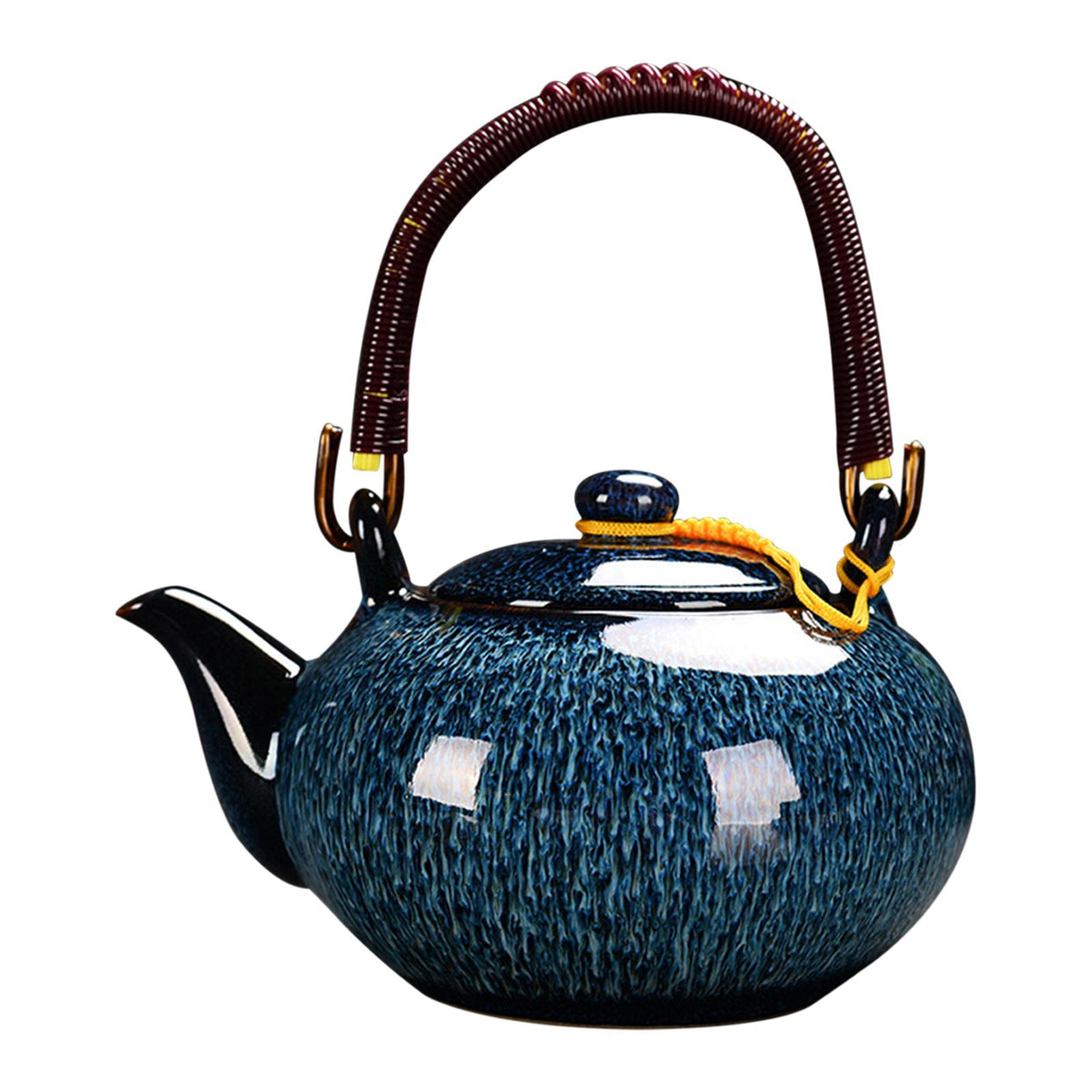 Maxbell Ceramic Teapot Traditional Tea Dispenser Tea Maker for Picnic Outdoor Hiking blue1