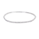 Maxbell 3 Stk.Fashion Silver Tone Crystal Rhinestone Ankle Anklet Bracelet Single Row Elastic