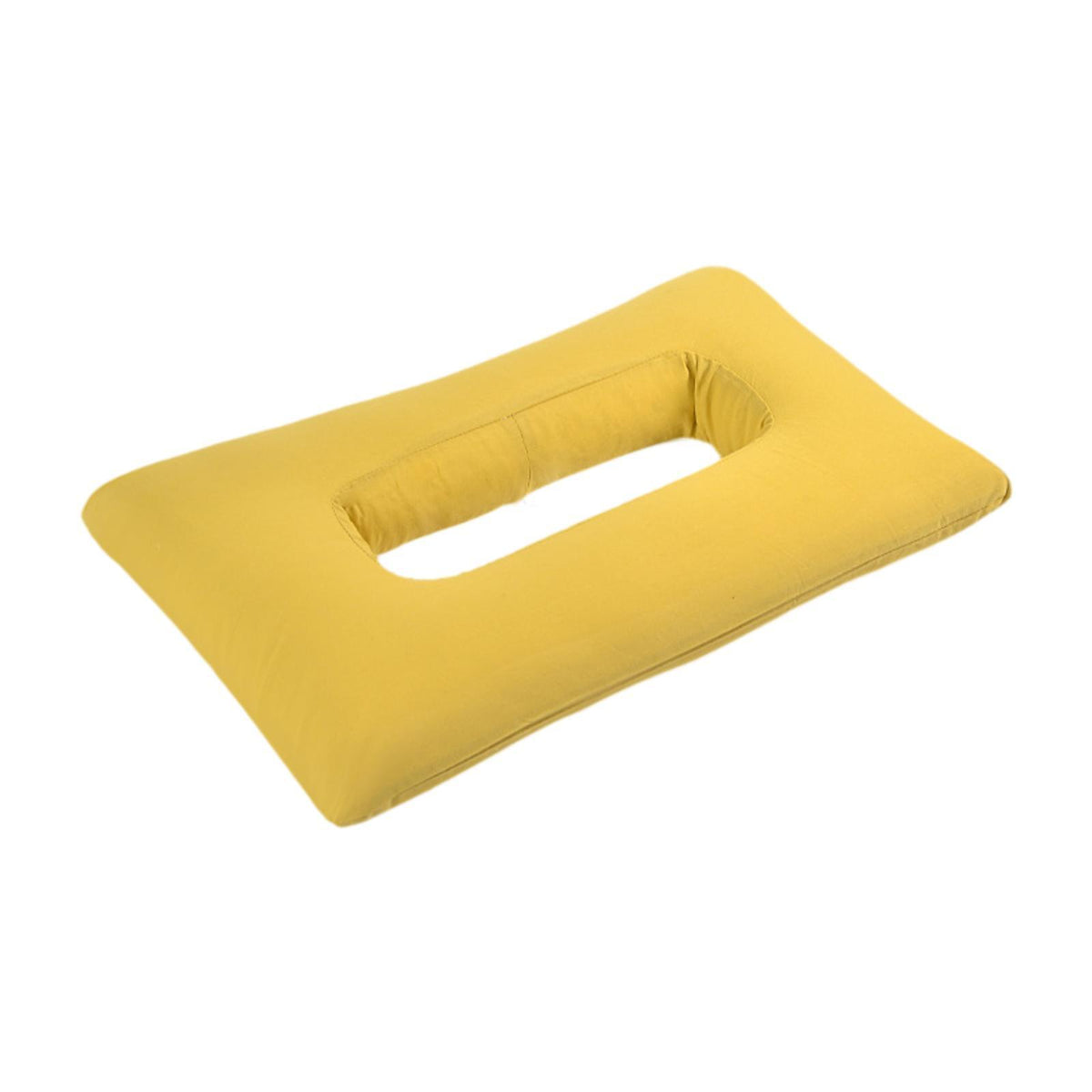 Maxbell Ear Piercing Pillow Soft Washable Breathable Neck Head Support with Ear Hole Yellow