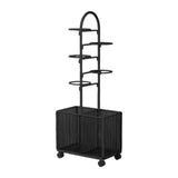 Maxbell Indoor Basketball Storage Rack Volleyball Stand for School Home Kindergarten Black