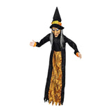 Maxbell Halloween Hanging Witch 67” for Indoor and Outdoor Garden Theme Party Favors Yellow