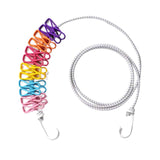Maxbell Portable Clothesline Reusable Clothes Line Travel for Backyard Balcony Hotel Colorful