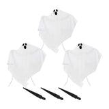 Maxbell 3 Pieces Halloween Ghost Stake Set Holiday Home Graveyard Scene Garden Stake