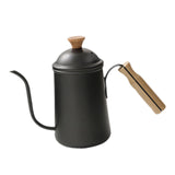 Maxbell Hand Brewing Coffee Kettle Lightweight 650ml Tea Pot for Home Outdoor Indoor black