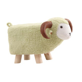Maxbell Animal Footstool Cartoon Footrest Ottoman for Living Rooms Entryway Playroom Green