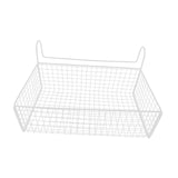 Maxbell Bedside Hanging Storage Basket Rustproof Beside Shelf for Bedroom Home White without Hooks