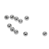 Maxbell 10Pcs 8mm S925 Sterling Silver Seamless Spacers Beads Jewelry DIY Making