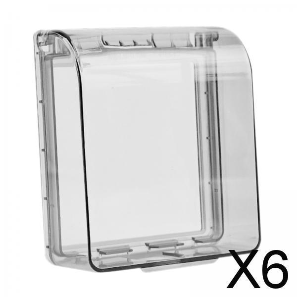 Maxbell 6xElectrical Outlet Cover Sturdy Receptacle Protector for Kitchen Home Outdoor Clear