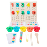 Wooden Peg Board Game Sorter Game Clip Bead Game for Girls and Boys Children