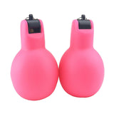 Maxbell 2 Pieces Hand Squeeze Whistles Manual Loud for Training Referees Home School Pink