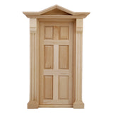 Maxbell 1/12 Dollhouse Miniature Exterior Solid Wooden Door w/ Steeple Top