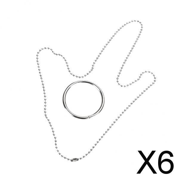 Maxbell 6xMagic Ring Chain Metal Magic Trick Props Knot
