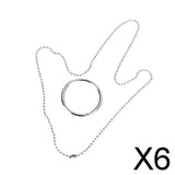 Maxbell 6xMagic Ring Chain Metal Magic Trick Props Knot