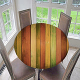 Maxbell Pack of 2 Waterproof Table Cover Decorative Tablecloth 1.5m Colorful Wood