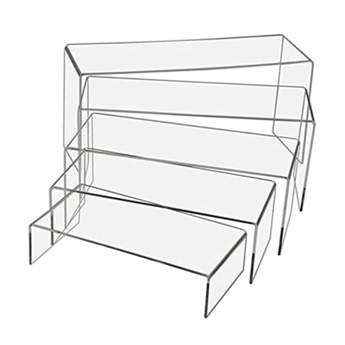 Maxbell 5Pcs Acrylic Display Shelf Perfume Organizer for Dresser Showcase Home Decor